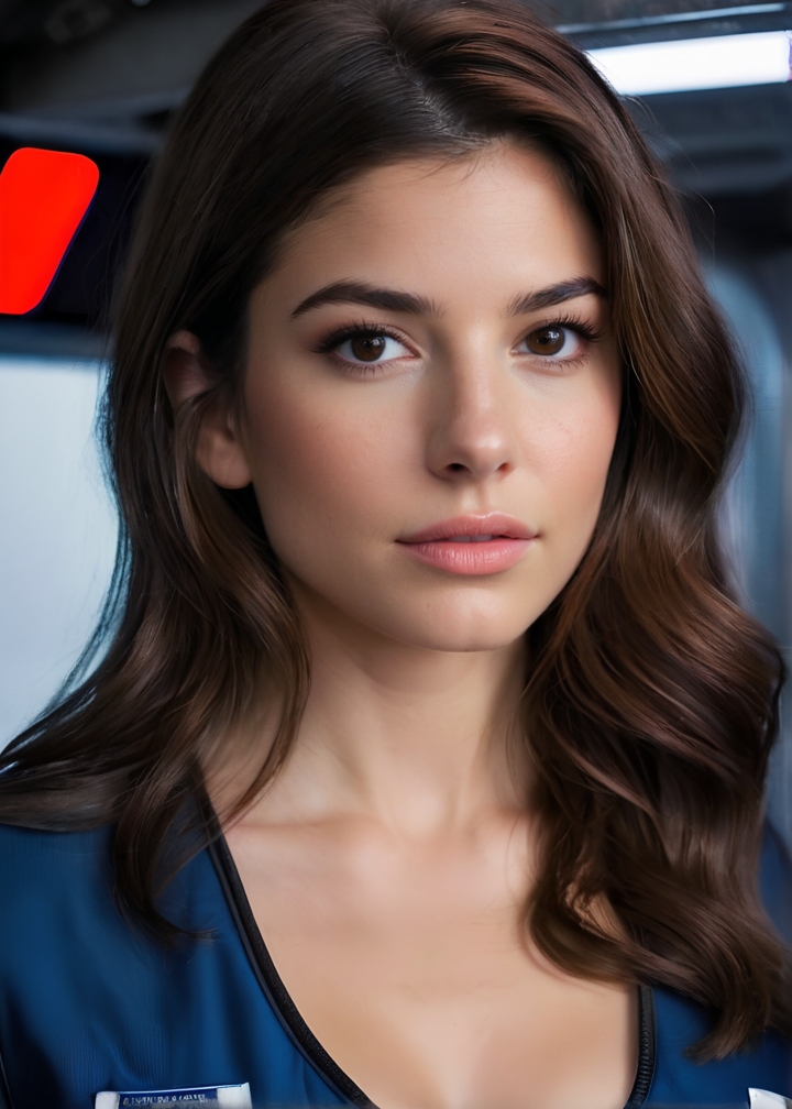 Photo of Estella Beatriz, posing in officers quarters on an industrial spaceship, space captain uniform, <lora:PerfectEyesXL:0.4>, (detailed beautiful face, detailed, ultra-detailed body:1.1),best quality,photo-realistic,highly detailed,absurdres,cinematic lighting,hyper-realistic,sharp focus,32k resolution,detailxl,SimplePositiveXLv2,