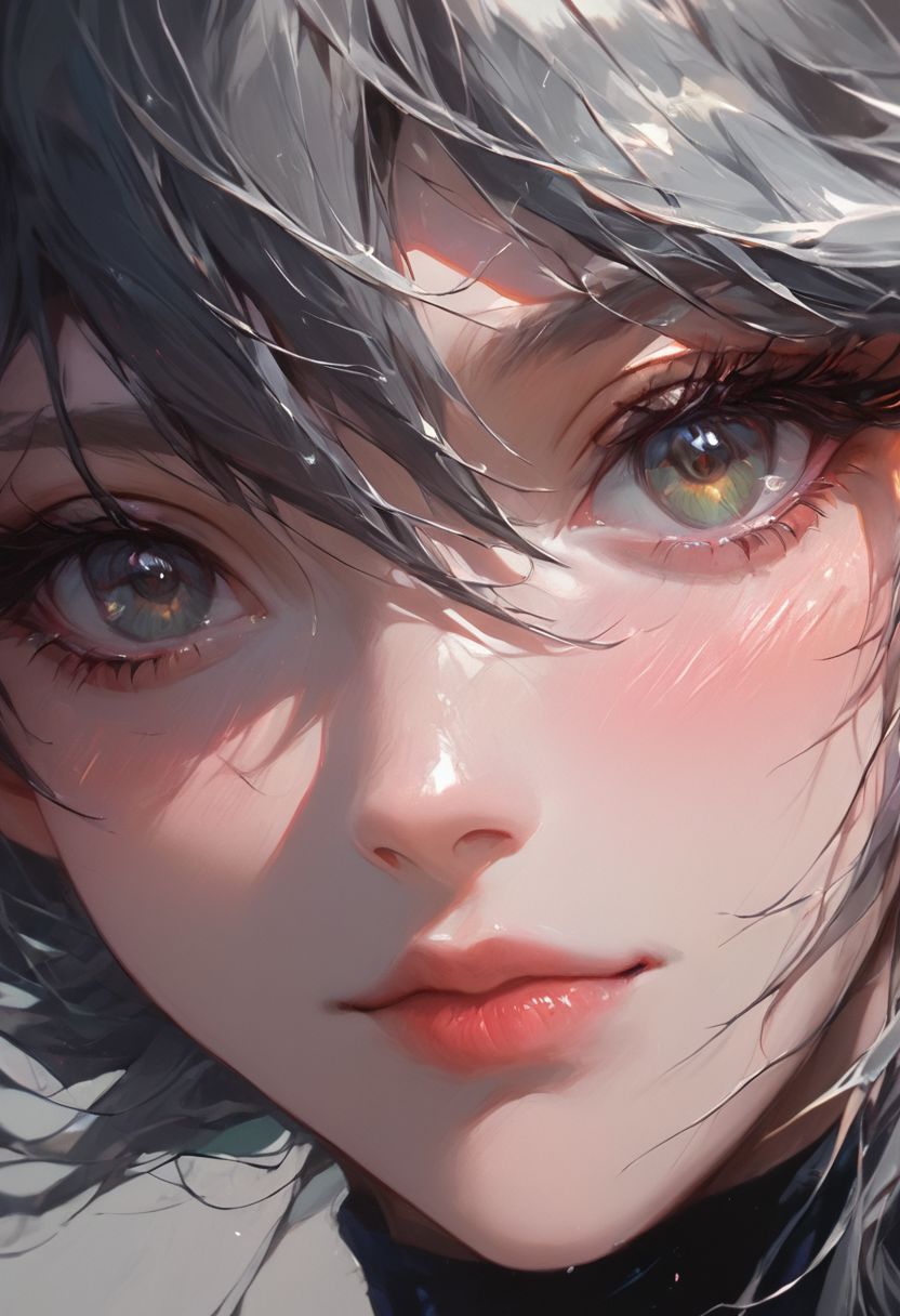 score_9, score_8_up, score_7_up, 1girl, anime artwork, 2d art, (lora:Momoe:1.5), grey background, (close-up:1.5), (3/4 view:1.2), dark grey hair color, (seductive  pose:1.5), nsfw,