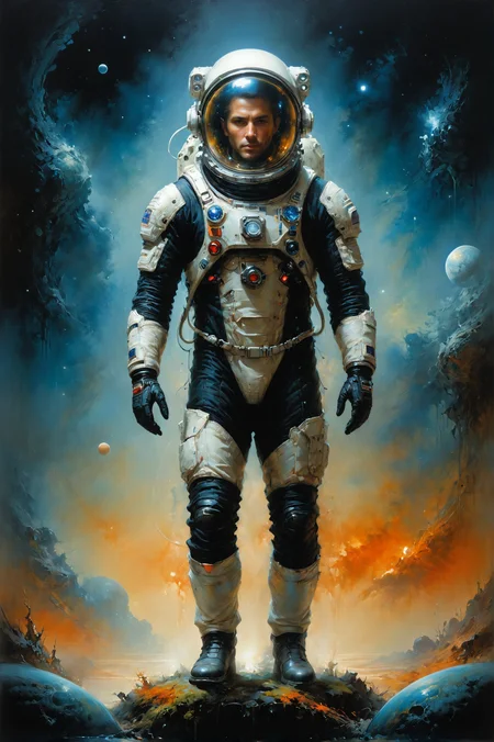 (symmetry and balance, centered composition:0.1), 8khdr, highly detailed, an astronaut on an alien planet, astronaut, in space, portrait, artstation, sharp details, davis sean by and m<lora:MJ52:0.2> <lora:glowneon_xl_v1:0.3> <lora:Ethereal_Grace:0.8>