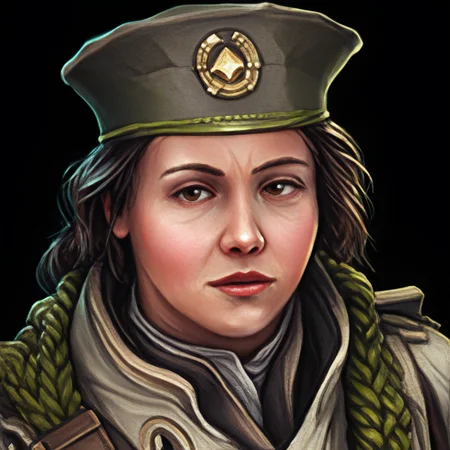 realistic starsector portrait of a woman wearing a luddic uniform <lora:Starsector_SDXL_V1.0:0.8>