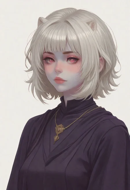 score_8_up, score_7_up, score_6_up, dnd <lora:dnd_flat:0.95> 1girl Raphtalia, portrait, blue skin <lora:Crude:0.6> (wizard clothes:1.2) , jewelry, short BOB hair, WHITE hair, PINK eyes, close up, side view.
WHITE BACKGROUND
