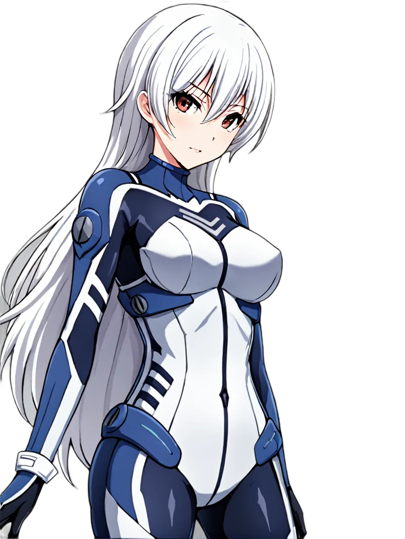 masterpiece, best quality,
 <lora:harukakuramori.sdxl.v3:0.8> haruka kuramori,white hair,
1girl,solo,
long hair,
bodysuit,