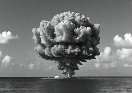 <lora:Smoke_XL:1> atomic bomb in the form of smoke_xl detonated on a pacific island