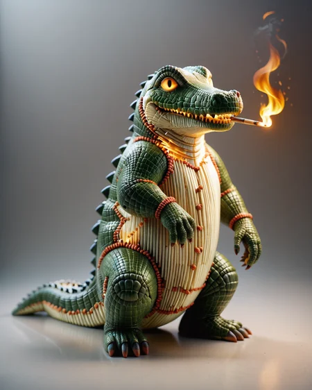 score_9, score_8_up, score_7_up, intricate details, rating_safe,
<lora:World Morph Matches:1>,
1boy(
crocodile,
full body, WORLD MORPH MATCHES, FIRE, looking at the viewer, solo, smiling), detailed background, depth of field, subsurface scattering,
<lora:ral-chrosc-clr:0.3>, ral-chrosc-clr,
<lora:xl_more_art-full_v1:0.4>,
<lora:add-detail-xl:0.4>