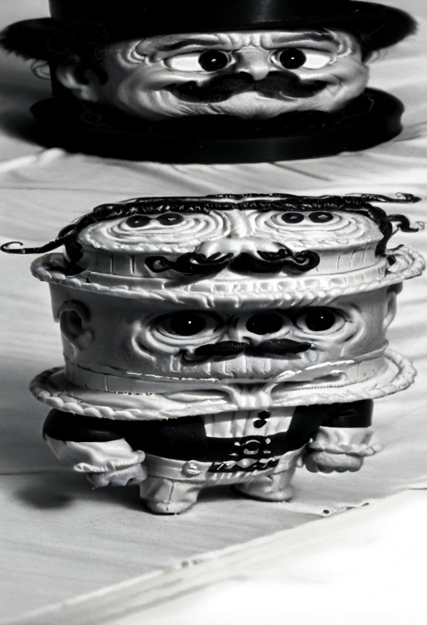 ((((((black and white,wideputinmeme))))),((small man with mustache, top hat, kenbis, chibi, chibi, male only, male, male chibi, monocle, art deco, thick mustache, comically large mustache, handlebar mustache, tiny, multiple men, shrunk, microxl, some little guys,  high angle, from above)), bwMovies, realistic, photo, vintage photo, ((very small man, small man, a small man, a man who is small, a small man)), an unapologetically small human male, black and white, smiling, very happy, euphoric, ecstatic, wonderful small men, large smile, huge smile