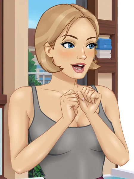 ptwoman, blonde hair, <lora:ptwoman:0.7>
score_7_up, sexy pose, teasing, excited, happy,