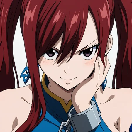 score_9, score_8_up, score_7_up, source_anime,
erzascarlet, <lora:erza-scarlet-ponyxl-lora-nochekaiser:1>
hair between eyes, kneeling, blue outfit, chains, blue earrings, seductive looks, twin ponytails hair, big breasts, fast movement, hand on cheek, smiling, close up