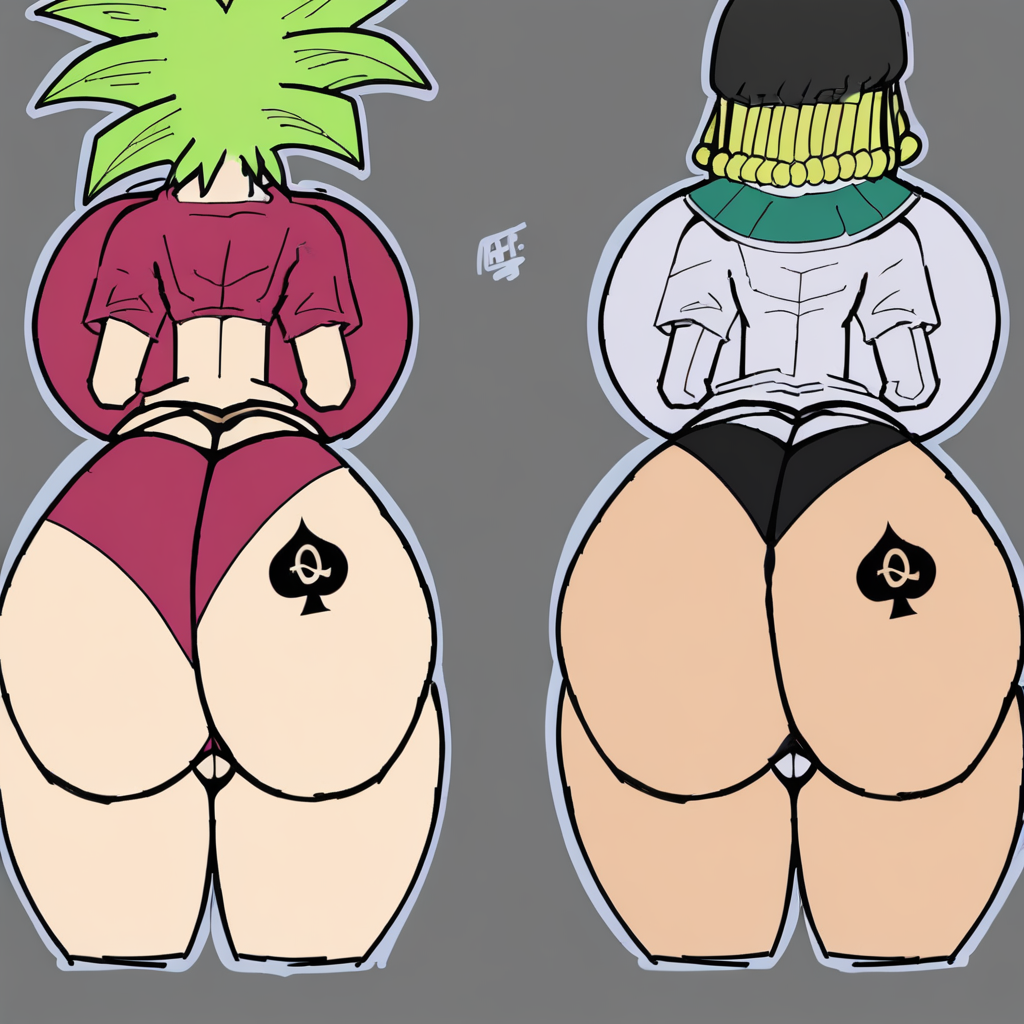 Huge ass, Line_up, huge butt, big ass, 3girls, female only, big butt