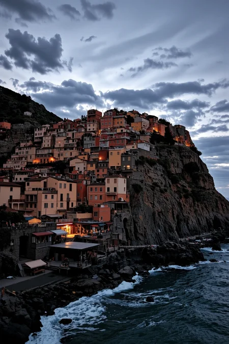 photo, photography, Fujifilm XT3 Viltrox, Cinque Terre, Italy landscape, dusk, very intricate, very detailed, realistic. sharp, colorful, film grain, high contrast, <lora:Hand v2:1> <lora:Anti-Blur:1> <lora:Insane Detail Slider:0.5>  <lora:Flux.1_Turbo_Detailer:0.6> <lora:flux.1_lora_flyway_Epic-detail_v2:0.6>