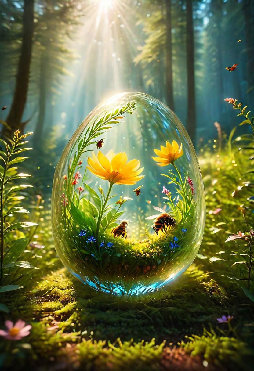 realistic, (a peaceful meadow, adorned with vibrant wildflowers and buzzing with the sound of bees, glass:1.5), (best quality, masterpiece, colorful, highest detailed), ultra detailed, 8k, (intricate details, hyperdetailed:1.15), (photorealistic:1.2), (raw photo:1.2), detailed, (official art, extreme detailed, highest detailed), soft nature lights, soft colors, (natural light, ray tracing, cinematic lighting, bloom, volumetric light), beautiful soft light,cinematic color, rim lighting, vibrant details,pore detail, hyper-realistic, hand, (low angle shot) ,super detailed, super realistic, super fine detail depiction, high resolution, stand,