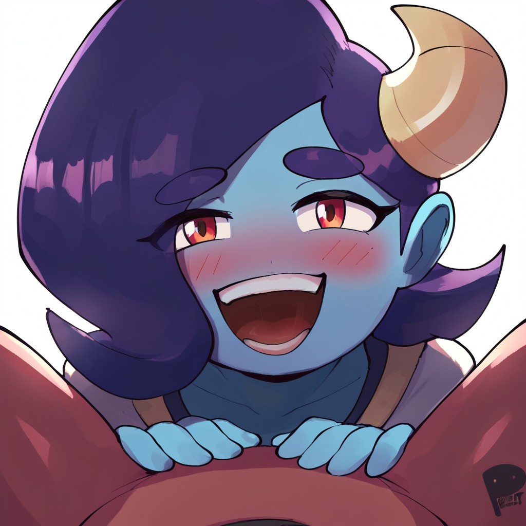 score_9, score_8_up, score_7_up, source_anime, silvia (peculiart), POV, looking at viewer, blush, smile, open mouth, upper teeth only