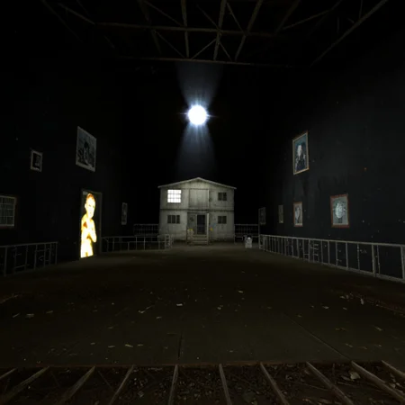 apollo capsule found in an abandoned museum, nighttime, dslr photo with flash on, smithsonian, flash on, dark background, screenshot from an urban exploration video, smithsonian air and space museum, (((Gmod)))
