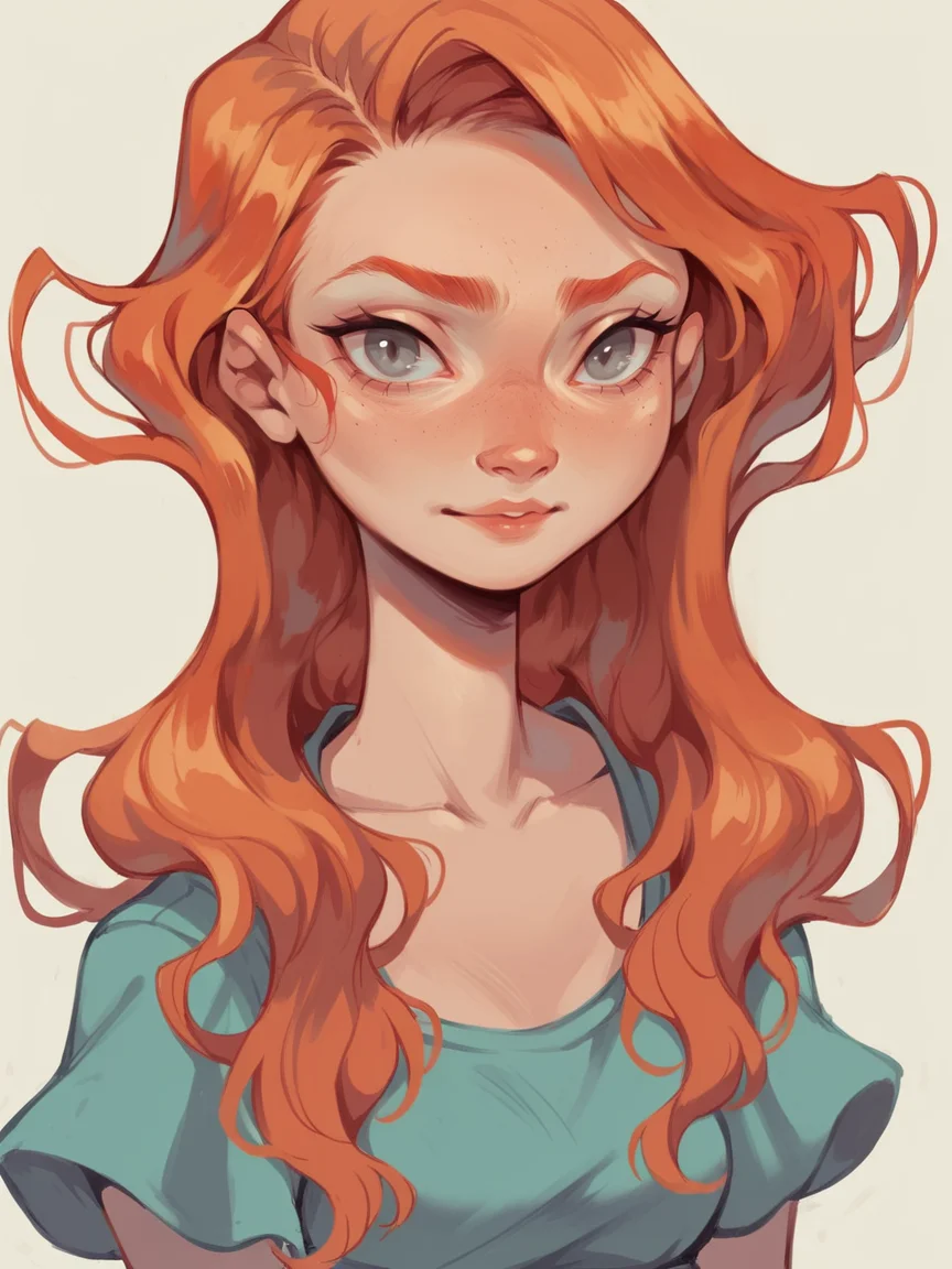 score_9, score_8_up, score_7_up, score_6_up, <lora:p3r3zXLP:0.8> p3r3z, 1girl, long hair, ginger hair, grey eyes,