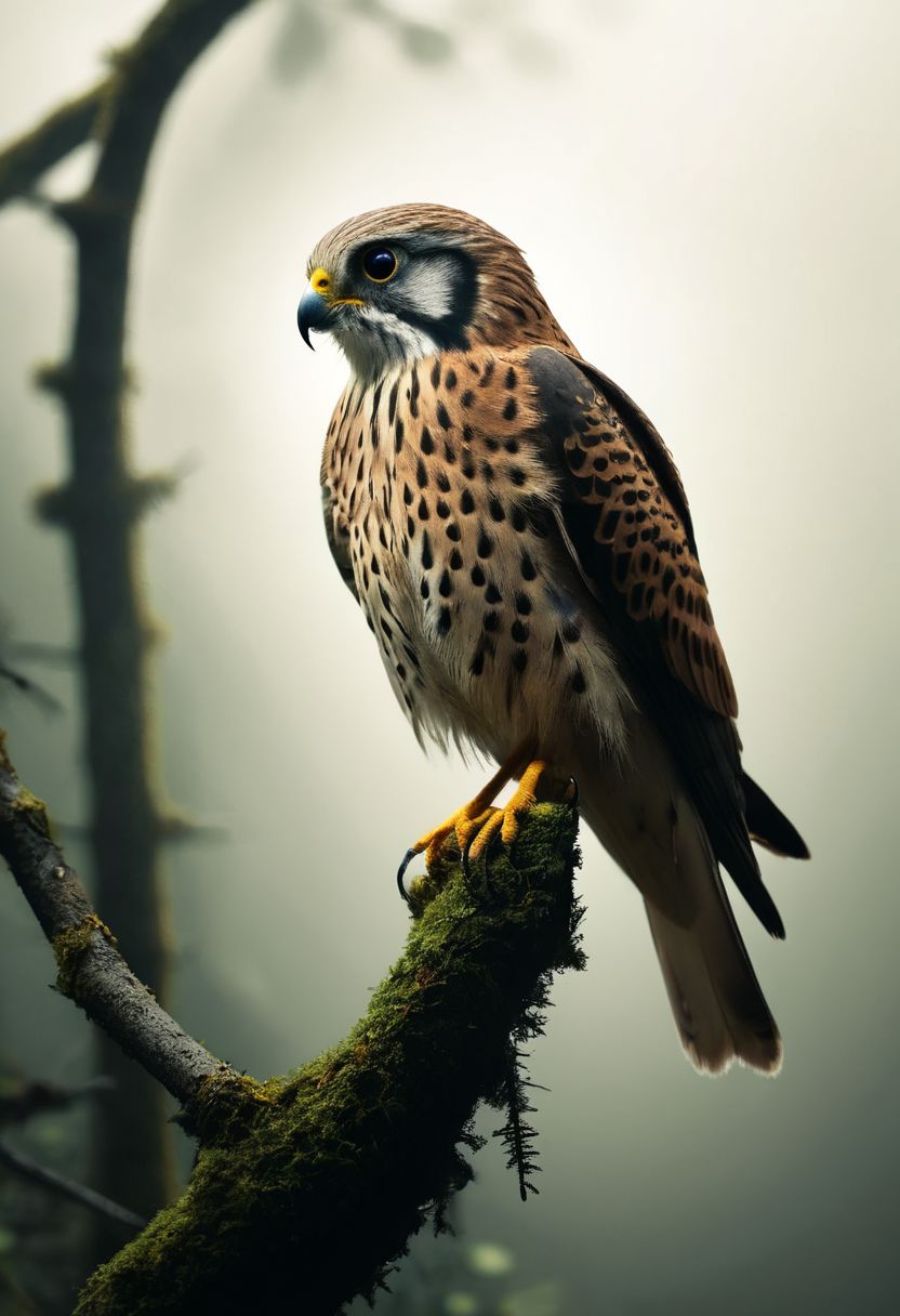 ( a Kestrel on a branch , glowing iridescent feather ) , perfect composition , perfect eyes , shadows, glow, realistic, god ray , mountains , rain forest , peaceful , overcast <lora:- SDXL - vanta-black_contrast_V3.0:0.8>, detailed 
many details, clear focus , extreme detailed, full of details, aesthetic and beauty, astounding details, high depth of field, f/4, framing, breakthrough, collodion process, soft particles, ageless atmosphere, (grey and green colors:0.1),dark, chiaroscuro, low-key,  <lora:TWbabeXL01:0.4> 
Wide range of colors., Dramatic,Dynamic,Cinematic,Sharp details
Insane quality. Insane resolution. Insane details. Masterpiece. 32k resolution.
<lora:add-detail-xl:0.95> <lora:dvr-lnds-sdxl:0.3> dvr-lnds-sdxl <lora:MJ52:0.25> <lora:ral-apoctvisn-sdxl:0.3> ral-apoctvisn <lora:zavy-cntrst-sdxl:0.35> dark, chiaroscuro, low-key <lora:zavy-rmlght-sdxl:0.41> zavy-rmlght <lora:SDXLFaeTastic2400:0.225>