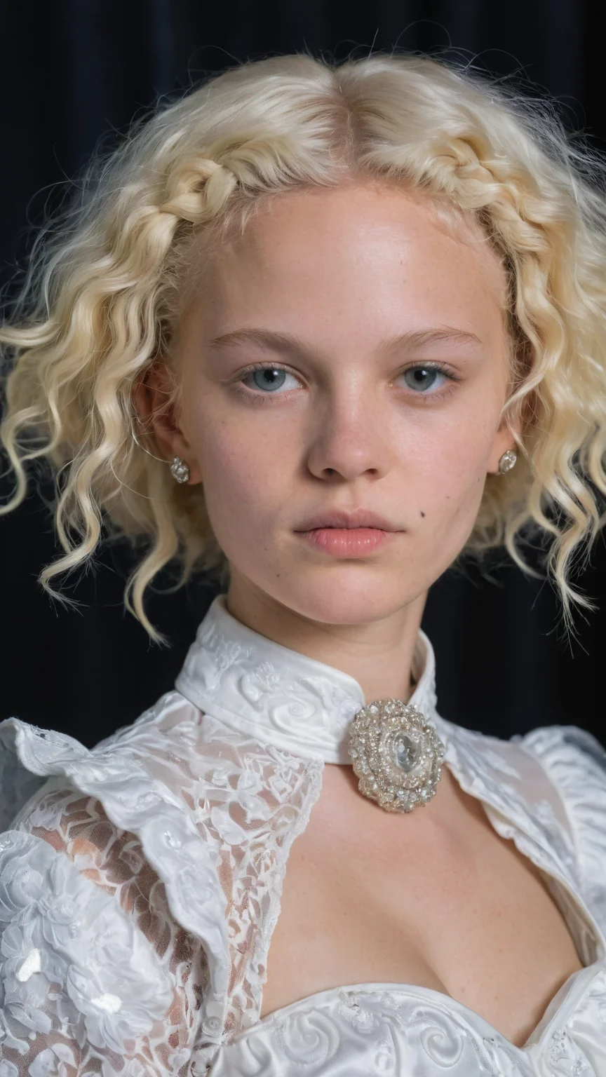 detailed portrait Photo of a beautiful 20yo woman who is an instgram influencer, detailed rich background by Matthew Barney