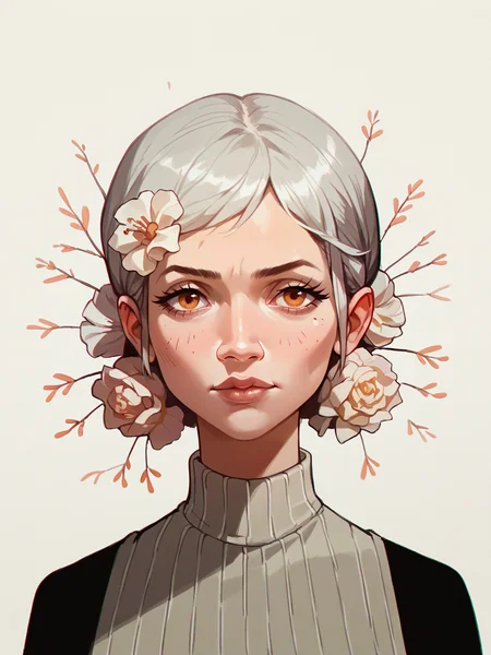 score_9, score_8_up, score_7_up, score_6_up, score_5_up, 1girl, <lora:t3ngXLP:1> t3ng, 1girl, portrait, flower,
