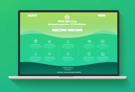 UI-UX Style, a website layout, Anime website, single page, vector art, green gradient theme, responsive, bootstrap and CSS compatible, aero elements, no humans, extremely well designed, award winning, cinematic advertising, masterpiece, best quality, <lora:UiUX-SDXL:0.5>