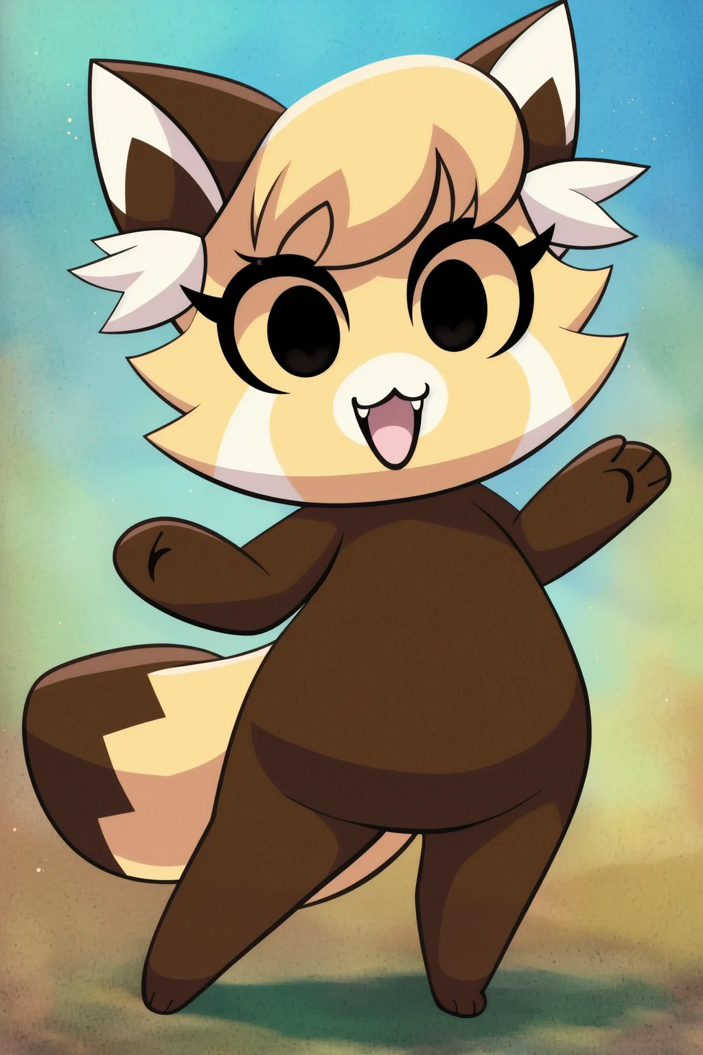 (high quality, masterpiece, high res:1.3)
<lora:sassparilla-100:1> sassparilla, furry, female, solo, full body, standing, happy, cute, waving hello