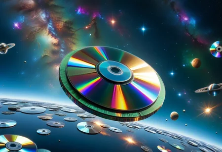 score_10 , score_9_up, score_8_up, score_7_up , score_6_up, vibrant colors, shiny_skin , prefect lighting, detailed image, snoozing , masterpiece , best quality , highly detailed , ultra quality , BREAK , ((made of cd's , made of CD's , Everything made of CD's)) ,
Space , stars , milky way galaxy , satellite , spaceship , in Space ,
detailed background , cinematic composition , dynamic pose ,
<lora:xl_more_art-full_v1:1.2> ,