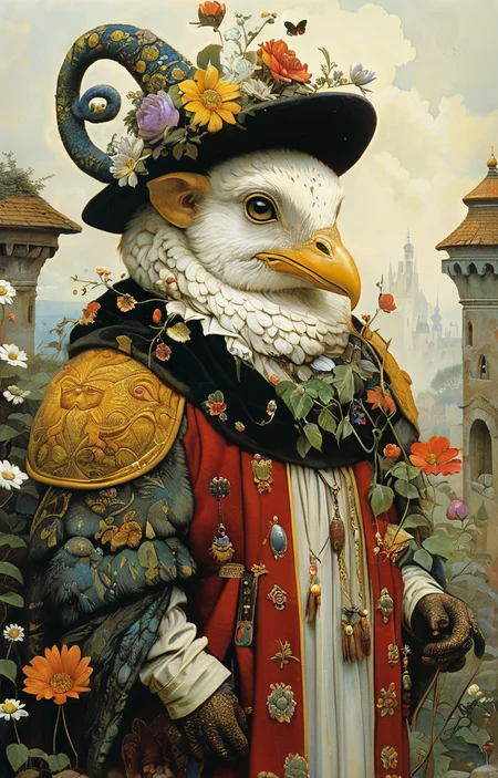 masterpiece,best quality,<lora:tbh330-sdxl:0.6>,illustration,style of James C. Christensen animals