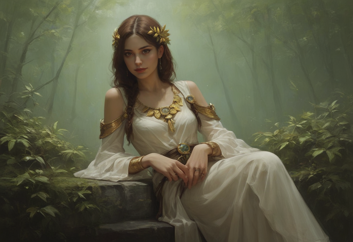 score_9, score_8_up, score_7_up, score_6_up, score_5_up, score_4_up, BREAK d4rk01l,beautiful Greek goddess ,female hunter, hunters gear, resting by a tree in a forest, supermodel , slim, ab_crack, linea alba, teardrop breasts,  quiver, bow,golden Laurel  gold, wearing a short white tunic ,pleased, confident, jewelry,animals
<lora:d4rk01lXLP:0.55>
