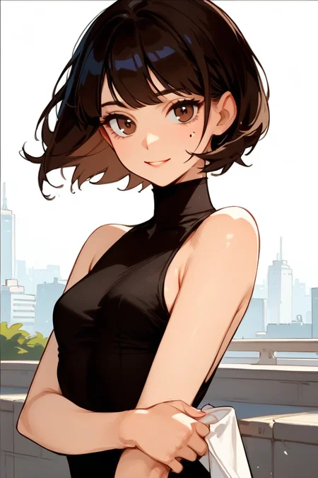 score_9, score_8_up, score_7_up, score_6_up, score_5_up, score_4_up, source_anime, 1girl, solo, 18yo, (slim face:1.5), (bangs:1.2), skinny, thin body, wide hips, thin thighs,
<lora:age_slider_v4:2> <lora:Expressive_H:1><lora:Retroscifi-Pony1:1>
standing, contrapposto, full body, small breasts, black hair, short hair, brown eyes, light smile, looking at viewer, day, city, street,
<lora:gz_20231024105619:1> gz