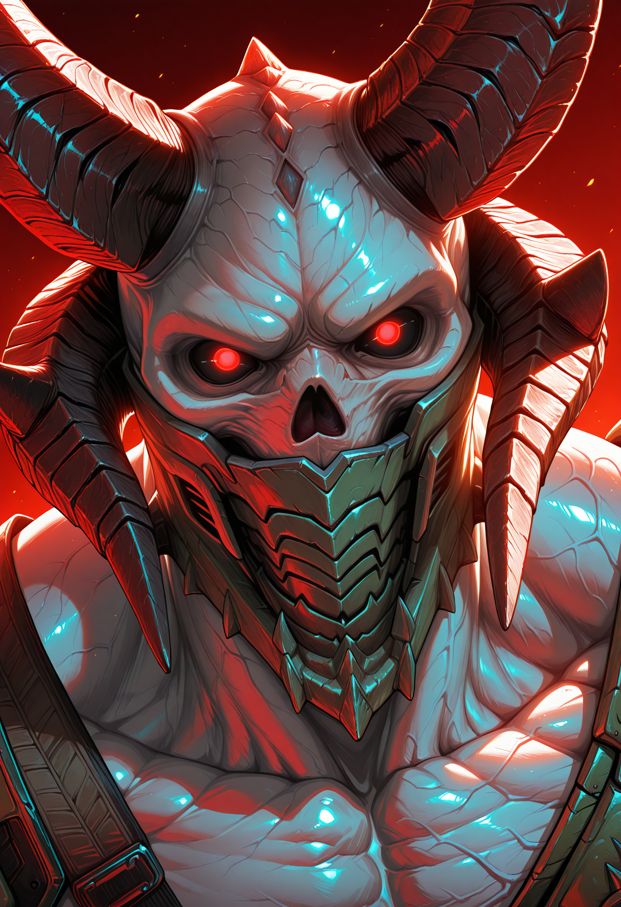 solo, red sky, portrait, close-up, male focus, m4raud3r, pale skin, veins, muscular, armor, perfect anatomy, masterpiece, perfect quality, best quality, detailed, newest, very aesthetic
<lora:Illustrious\Characters\Marauder_DOOM_V1_ILXL:0.8>
<lora:Illustrious\Details\illustriousXL_stabilizer_v1:0.8>