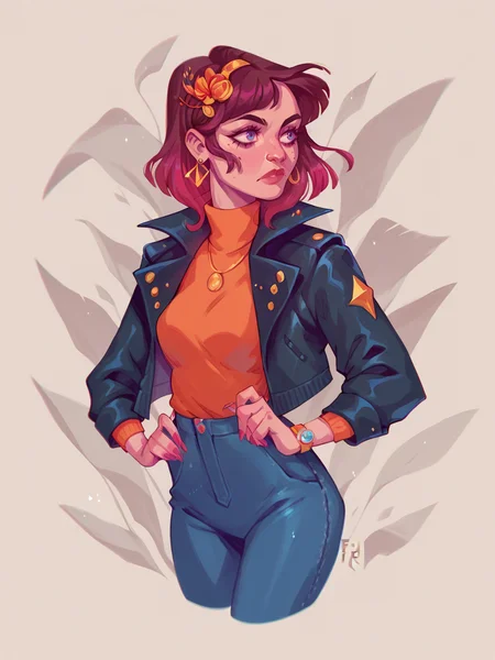 score_9, score_8_up, score_7_up, score_6_up, score_5_up,  <lora:rysiartXLP:1> rysiart, solo, 1girl, jacket