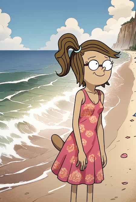score_9, score_8_up, score_8,
<lora:Eileen_Roberts_Regular_Show_for_PonyXL:0.8> 1girl, furry female, eil33n, brown hair, glasses, side ponytail, tail,
parody, source_cartoon,
beach, scenery, smile, wave, dress,