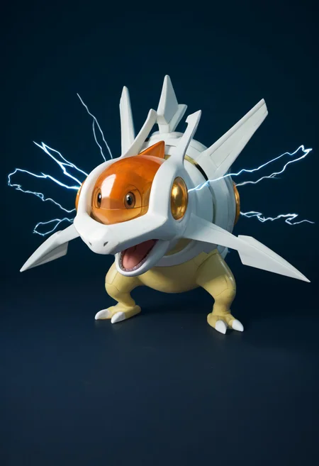 Caliplatz is a Battlemon that you don't like to cuddle. Not because it isn't sweet enough. It's because you get an electric shock as soon as you come within 1 meter. Nevertheless, Caliplatz is a very sociable Battlemon when you see one. Or rather, if you ever see one... 