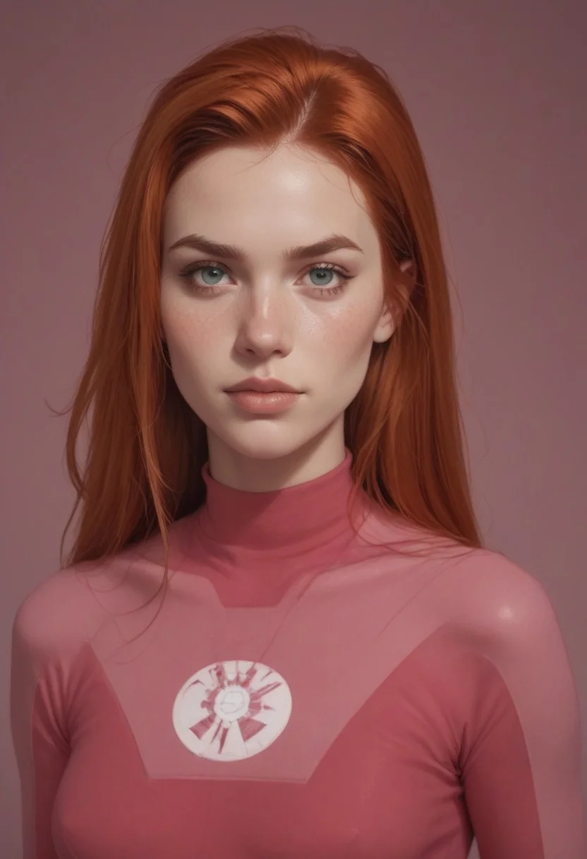 score_9, score_8_up, score_7_up, Expressiveh, Comistyle, commix style,
BREAK
young woman, solo, green eyes, body freckles, detailed face, light smile, freckles, blush, eyeliner, black eye shadow, choker, voluminous hair, spiky hair,ginger red hair, colored highlights, superhero suit
BREAK