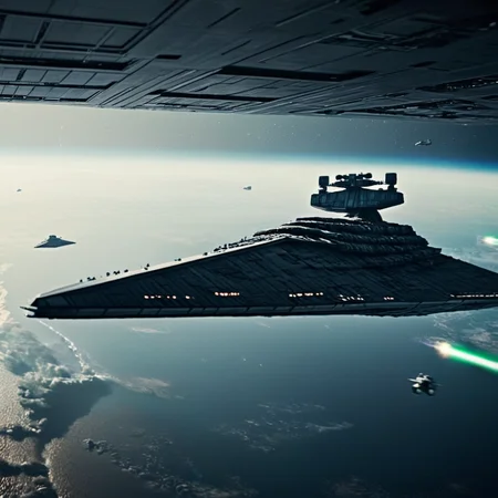 cinematic film still of <lora:star wars style v2:0.2>
<lora:detailed:0.4> detailed
<lora:perfection style:0.4> perfect
<lora:PerfectEyesXL:0.5>
<lora:Chiaroscuro Lighting Style:0.3>
<lora:Death Star:0.8>
Death Star a star destroyer is in the middle of a space station,no humans,scenery,science fiction,space,watercraft,planet,ship,spacecraft , star wars style, shallow depth of field, vignette, highly detailed, high budget, bokeh, cinemascope, moody, epic, gorgeous, film grain, grainy