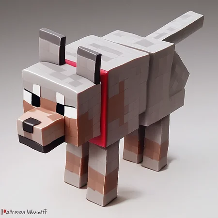 score_9_up, score_8_up, score_7_up, source_furry, wolf, minecraft wolf, pixel style, gray fur, black eyes, square dog,