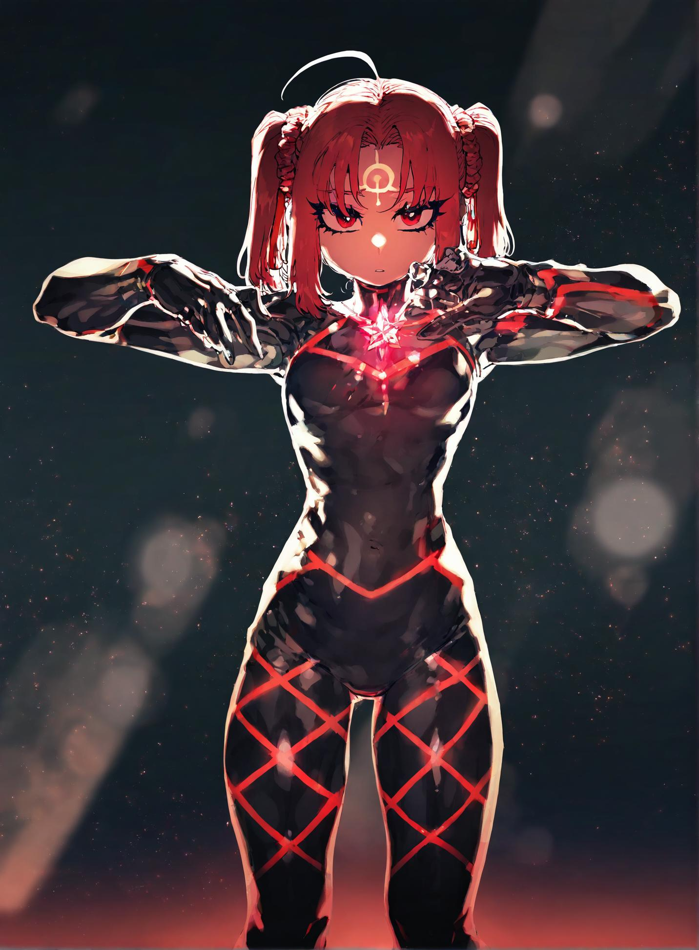 1girl ,nezha_(fate) , optical illusion, ssambatea, quasarcake, Fishine, negative space, see-through_body ,made of, tiny neon glass filaments, w0gf1l, Android, star, solo, glass skin, made of glass,neon light, detailed background,
<lora:illustrious_noobai_epsilon_pred_1_best_quality_v1:0.7> ,<lora:illustrious_noobai_epsilon_pred_1_masterpieces_v1:0.7>,  <lora:add_details_xl:0.7>,<lora:ponyv5_noobE11_1_adamW:.0.5>, <lora:World_of_Glass_Filament:1>
masterpiece, best quality, amazing quality, very aesthetic, absurdres, newest,