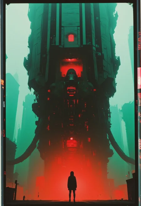 highest details, ultra hyper realism. highly detailed and realistic. intricate and highly professional artwork, an absolute masterpiece.
a pretty female character in front of a towering gargantuan Leviathan, from below view , in the (style of ethereal cybernetic fantasy:1.6), Faded Polaroid Photo, analog, old faded photo, old polaroid,, limited dark palette, unusual colors, atmospheric haze, highly dramatic volumetric lighting. ruby red haze, atmospheric fog, digital corruption, washed-out background, desaturated world, bleached dystopia, monochromatic with vibrant ruby red neon pops, flickering neon fractures, and glitching light pulses.