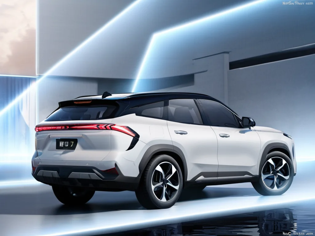 Geely L7,suv car,rear view,
<lora:Geely-L7extrrior:1>,(cinema background:1.5),cinema lighting,poster,