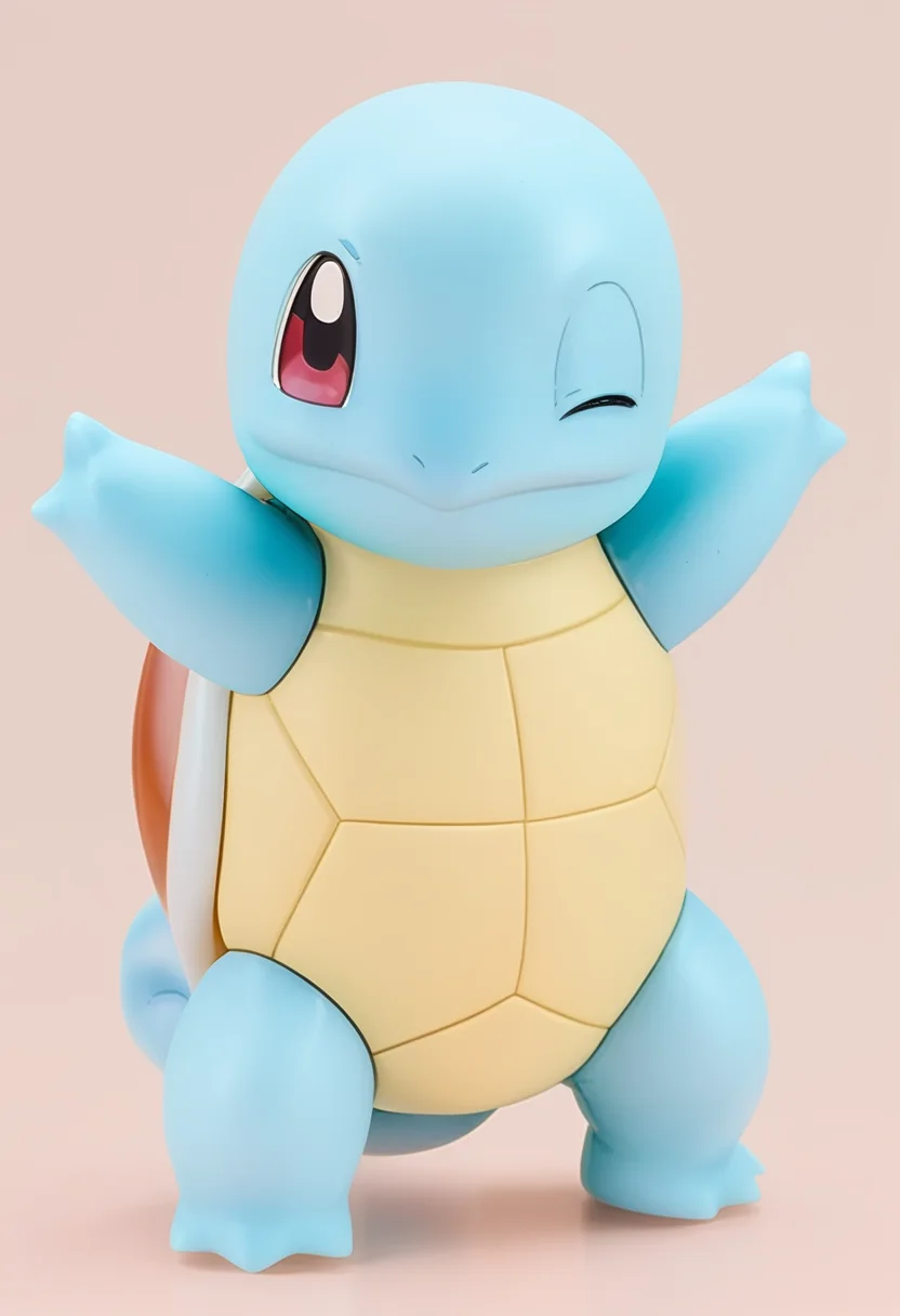 (score_9:0.9),score_8_up,score_7_up,anime style,rating_safe,(zPDXL),<lora:Squirtle ponyXL v3:1>,squirtle0007,full body,transparent background,solo,squirtle0007,standing,closed mouth,looking at viewer, one eye closed,