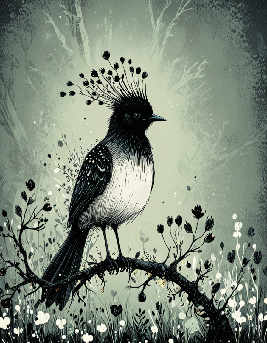 lyrebird novuschroma style <lora:144_novuschromaSXL_a6:1>, <lora:sdxl_lightning_8step_lora:1>