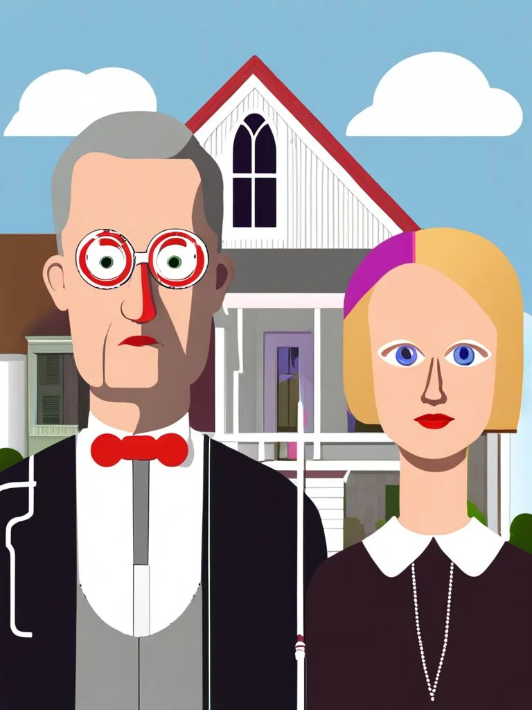 American gothic flat <lora:SDXL-Emoji-Lora-r4:0.8>