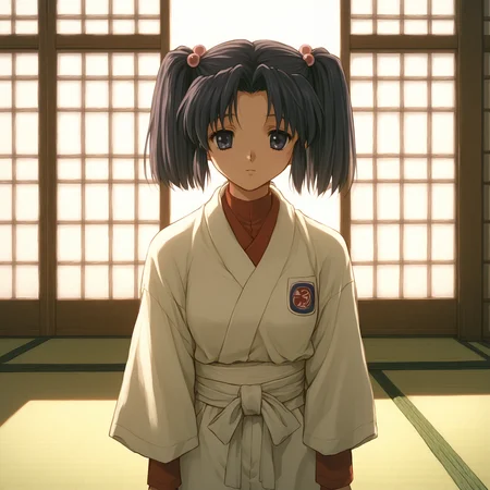 <lora:SlimesKotomi-000003:1>, score9_up, score8_up, score7_up, score6_up, slimes_kotomi, woman, solo, twin tails, tatami room background, masterpiece
