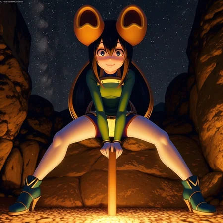 asui tsuyu, <lora:my_LoRA_asuitsuyu_v1:0.4>