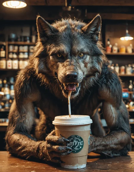 photorealistic, detailed digital illustration of a werewolf in a coffe shop, <lora:EldritchCandids1.1.2:0.4> <lora:real_dream_pony_realistic_lora_3:0.4> <lora:MJ52:0.3> <lora:FF.101.juggernautXL_version6Rundiffusion.LORA:0.4> <lora:JuggerCineXL2:0.3>