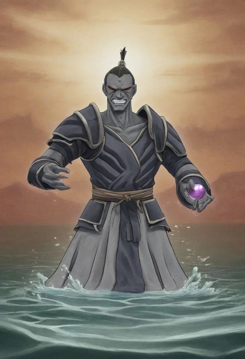 water illusions, waterbender BREAK wuxia, martial cultivation, long shadows, fierce grin, passionate, intense, other armor, other orb, in an abandoned temple, dimension crossout, evil dragon in horizont, menacing aura, intricate beauty, intricate details, cinematic BREAK yin as black, water, ocean abyss, mental pressure, psychic, lurking danger, torrent overpower, BREAK water, divination, hindsight, deeper meaning, vague but concrete