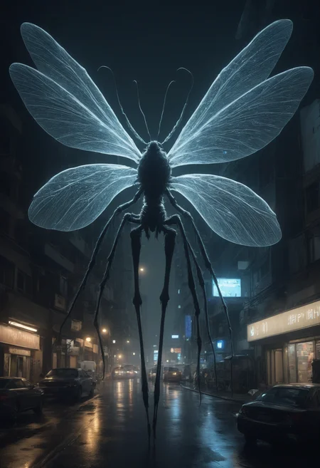 DonMN1gh7XL night,moonlit,  huge swift vascular elegant arachnid person, multipedal trimanual, plantigrade appendages, multi-tailed, long-tailed, exoskeleton,  furry ears,  fairy wings,  #   #  beige,, jungle, city siren, postmodernism,  wind, procedural generation, re engine, realist, drip paint, abstract, silhouette animation,  clear scene, hd, daring, euphony # f/1.4, shutter speed 1/4000 sec, iso12800, white balance fluorescent, exposure compensation "-3.0 ev", shutter priority shooting mode, symmetry and balance, focus mode single, partial metering"  <lora:myLora\DonMN1gh7XL-000006:1.0>,