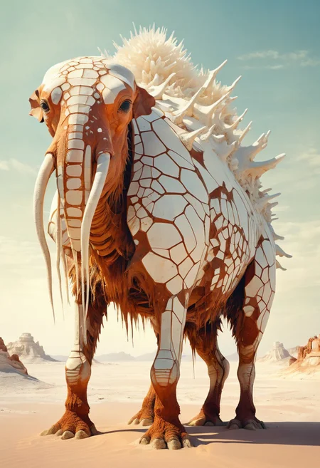 white desert oasis, salty earth, hyper detailed, rusty, striking, animalistic, bite-sized, by Floris van Schooten and by richard avedon, famous artwork inspired by (beeple:1.3) and (cliff nielsen:1.4), crystalline, fractal art, fantasy style, this peculiar life form, the "inquisitive plerkblortz" hides in the gnarling dense crystal jungles of the puffalorpled exoplanet "gazorpazorp secundus", covered in a metallic exoskeleton it ambushes its prey with (long crystalline appendages:1.4), dark, shadows, black, shadow hues, highly artistic, highly painterly, harmonic colors, expressive, ultimate aesthetic level, visible brushstrokes, masterclass artistry, vibrant energy, apocalyptic mood, atmospheric haze and dense fog, strong winds, highly aesthetic, otherworldly, limited palette, faded colors, washed out colors, extremely dark, extremely low key lighting, dark shadows, perfect composition, full panoramic shot