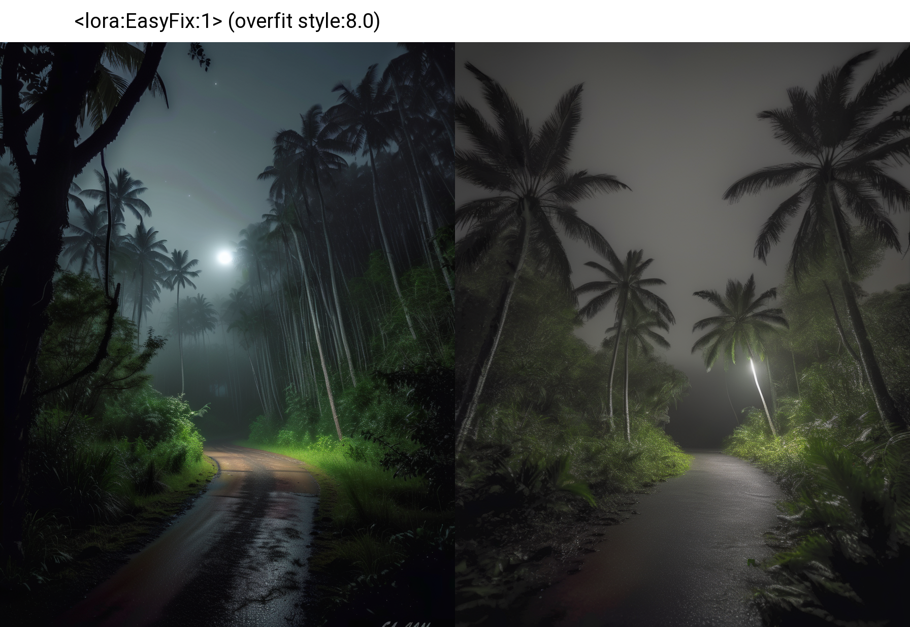 wide angle exterior background, night, an uncanny Discovery Coast Atlantic Forest Reserves, 4K, very detailed, desaturated, sharp focus, <lora:sdxl_liminal_v1-step00003000:1.0>
