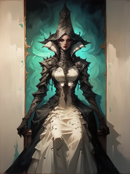 score_9, score_8_up, score_7_up, score_6_up, score_5_up, <lora:gopXLP:0.9> gop, oil painting \(medium\), 1girl, high collar dress, grey eyes,