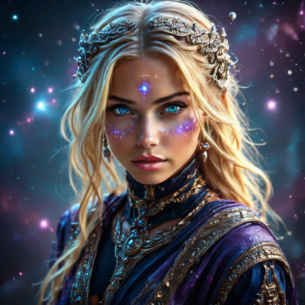 Gorgeous Galactic female with blonde hair