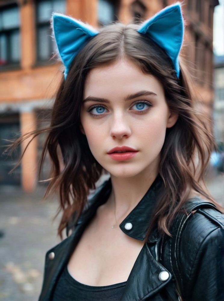 Photo of Imogen Serberkummer, feral girl wearing leather in dusty post-apocalyptic city, ruined machinery, <lora:PerfectEyesXL:0.5>, (detailed, ultra-detailed body:1.1),best quality,photo-realistic,highly detailed,absurdres, cinematic lighting, hyper-realistic, sharp focus, 32k resolution, detailxl, SimplePositiveXLv2,