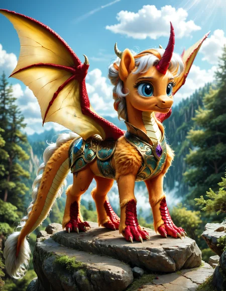 analog film photo score_9, score_8_up, score_7_up, maximalist style, Realistic, cute, full body, multicolored iridescent dragon_pony_hybrid, unicorn horn, dragon wings, fluffy body, wearing obsidian armor, majestic, dreamy, cloudy, forest, standing of rocky cliff, light ray, vivid colors, vibrant, insane detailed, intricate, <lora:MJ52:0.5>, <lora:add-detail-xl:1>, <lora:xl_more_art-full_v1:0.5>, <lora:detailed_notrigger:0.5>, <lora:d3t41l3dXLP:0.6> . faded film, desaturated, 35mm photo, grainy, vignette, vintage, Kodachrome, Lomography, stained, highly detailed, found footage